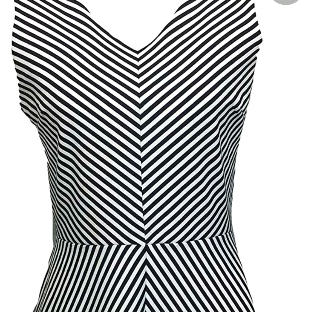 Talbots Navy Small striped dress. Great condition!